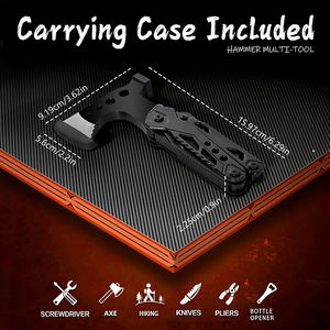 Outil multifonction portable 16 en 1, kits de survie en plein air, camping, marteau, pinces, hache de survie tactique pour la chasse - Product Image 6