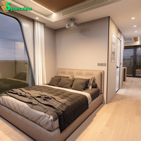 Maison Capsule de Luxe Écologique Préfabriquée, Structure Étanche pour Bureau, Hôtel, Site Touristique