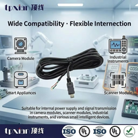 Kabel Micro USB ke MX1.25 4P Terlindung UL2725 28AWG dengan Aluminium Foil Anti-interferensi untuk Modul Kamera Scanner
