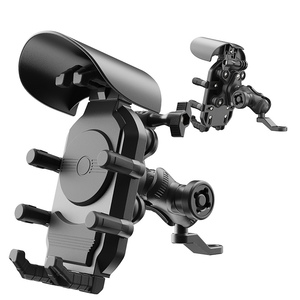 Soporte Antirrobo para Teléfono con Rotación de 360° para Motocicleta y Bicicleta, con Absorción de Impactos, para Navegación Móvil, con Parasol - Product Image 6