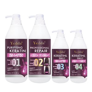 Kit de tratamiento capilar orgánico Vegano para curar queratina OEM/ODM, conjunto de champú y <span class=keywords><strong>acondicionador</strong></span> nutritivo para alisar el cabello rizado - Product Image 6