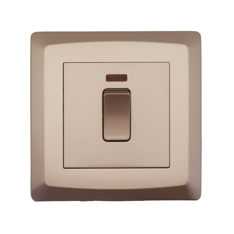 China Supplier New Arrival UK Standard Rose Gold 10A 1/2/3/4 Gang Home Wall Switch