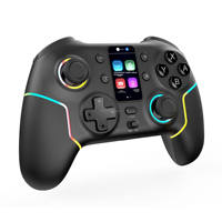Manette de jeu sans fil 7052P, double joystick avec écran tactile, joystick à effet Hall, capteur de mouvement six axes pour PC, iOS, Android