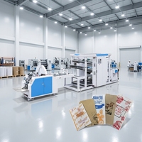 Machine de fabrication de sacs en papier à fond en V pour produits alimentaires, boulangerie, biscuits, fruits, snacks, sandwichs, baguettes et pain à emporter