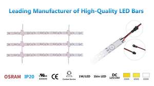 Bande LED rigide réglable CCT avec rétroéclairage SMD3030 DC12V 24V 10W 12LEDs/m pour enseignes, caissons lumineux et plafonds - Product Image 6