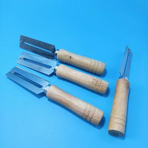 Cuchillo para caña de azúcar de acero inoxidable con mango de madera, pelador, cuchillo para piña, pelador de lechuga, pelador plano para verduras y frutas - Product Image 2