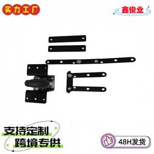 Furniture Hinges Hardware Kit Black 4 Hole Durable Folding <b>Sofa</b> <b>Bed</b> <b>Frame</b> Parts - Product Image 5