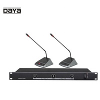 Système de microphone à condensateur de bureau sans fil Daya 125db en plastique avec suppression du bruit, lumières LED et suivi automatique pour la vidéoconférence