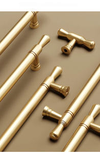 French Mid-Century Brushed Brass Cabinet Pull Handles for Wardrobes Cabinets Drawers Dressers and Wine Cabinets - Product Image 6