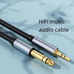 1m 3.3ft 3.5mm a 6.35mm Stereo cavo Audio <span class=keywords><strong>1</strong></span>/<span class=keywords><strong>4</strong></span> <span class=keywords><strong>1</strong></span>/8 cavo Audio da 3.5mm maschio a maschio per microfono amplificatore per chitarra e altoparlante - Product Image 5