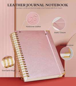 Spiral <b>Notebook</b> Journal Wholesale Hardcover <b>Leather</b> Lined Thread Sewn Customizable Gift Journals for Women Men <b>A4</b>/A5 Size - Product Image 2