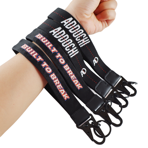 Lanière courte personnalisée en jacquard brodé tressé pour téléphone, clés de moto ou de voiture - Product Image 1
