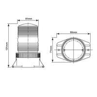 Nouvelle lampe stroboscopique LED ambre haute intensité DP-WR002 pour chariot élévateur, certifiée CE ROHS IP65, 12-110V DC, 30000+ heures