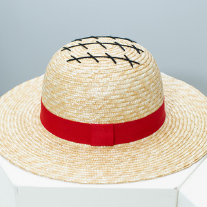 A212 <span class=keywords><strong>Sombrero</strong></span> de Paja Plano Tipo <span class=keywords><strong>Luffy</strong></span> de One Piece para Cosplay, Convenciones, <span class=keywords><strong>Sombrero</strong></span> de Paja de Verano - Product Image 3