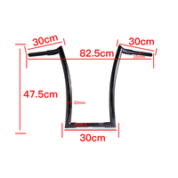 Guidon de moto de 16 pouces pour Harley Dyna Sportster XL883 XL1200 Road King Stree