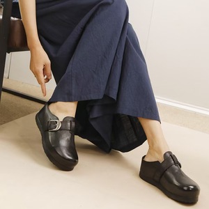 Nouvelles sandales d'été 2025 pour femmes, en cuir vintage, à enfiler, pour l'extérieur - Product Image 1