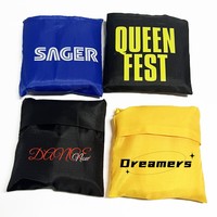 Nouveaux sacs de courses portables personnalisés avec logo, sacs de courses recyclables pour les courses, sacs de courses pliables extra-larges en nylon et polyester