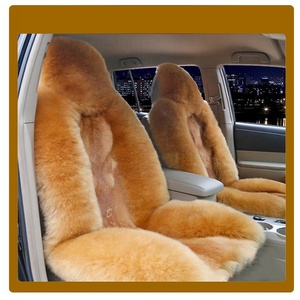Court avec long laine fourrure de mouton <span class=keywords><strong>couverture</strong></span> de siège de voiture - Product Image 3