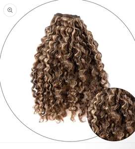 Paquetes de Cabello Humano Virgen Birmano al por Mayor, Tejido Crudo, Afro Rizado, Kinky, Marrón Ceniza con Reflejos <span class=keywords><strong>Balayage</strong></span>, Rizos Afro, 100g - Product Image 4