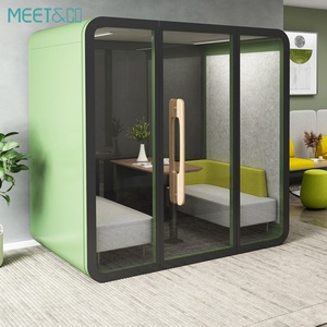 Cabine de bureau insonorisée préfabriquée de conception moderne, dernière génération, silencieuse, pour une utilisation en intérieur et en extérieur, hôtels, écoles, hôpitaux, villas, centres commerciaux - Product Image 1