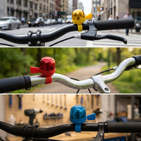 Sonnette de vélo à dôme métallique avec déclencheur à pouce, fixation sur guidon, 6 couleurs, accessoire de sécurité pour VTT, vélo de ville et cyclisme urbain