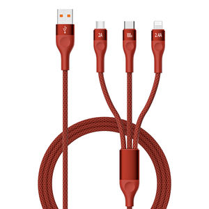 Cable de Carga Rápida 3 en 1 de 100W con Agarre Antideslizante para <span class=keywords><strong>iPhone</strong></span>, <span class=keywords><strong>Samsung</strong></span>, Xiaomi, Transsion <span class=keywords><strong>y</strong></span> Teléfonos Android OEM - Product Image 4