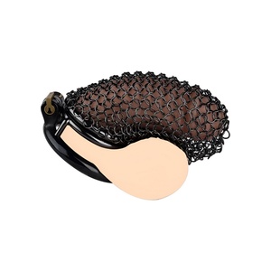 FRRK Metal Chastity Device with Hollow Mesh <b>for</b> Penis Locked in Lust Cock Cage Loose Chastity Device Adult Erotic <b>Toys</b> <b>for</b> <b>Men</b> - Product Image 3