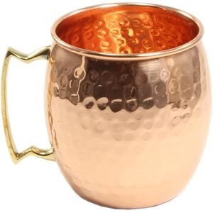 PARIJAT HANDICRAFT Tasse à baril de mule de Moscou de 16 onces, verres en cuivre pur martelé avec paille pour nouveau bébé. - Product Image 2