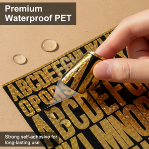 Factory-made Custom Colored DIY Letter Number Stickers Waterproof Self-adhesive Vinyl UV Coating Rectangular Personalized Name - Product Image 2