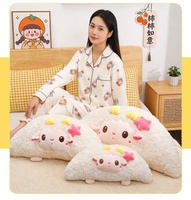 Coussin en peluche mouton moelleux et mignon, idéal pour canapé et lit, décoration d'intérieur, cadeau de vacances pour enfants et adultes