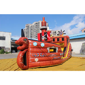 Parque Inflable de Diversión con Tobogán, Diseño de Barco Pirata, Resistente, para <span class=keywords><strong>Alquiler</strong></span> en Fiestas - Product Image 3
