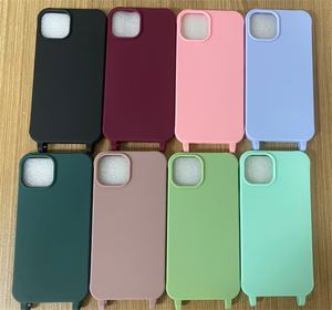 Pour iPhone 17 Pro Max givré souple TPU <span class=keywords><strong>cordon</strong></span> en Silicone étui de téléphone pour iPhone 16E 16 15 14 anti-rayures téléphone portable lanière étui - Product Image 4