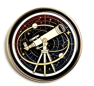 Pièce de collection ronde en métal poli, souvenirs de l'Exposition mondiale des monnaies, avec motif de télescope et de carte des étoiles, pour cadeau de musée - Product Image 2