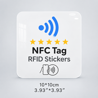 Stiker Meja Akrilik RFID Dome NFC Kustom, Dapat Digunakan Kembali, Perekat Kuat, Dapat Diprogram, Tap untuk Ulasan Google, Media Sosial, Menu