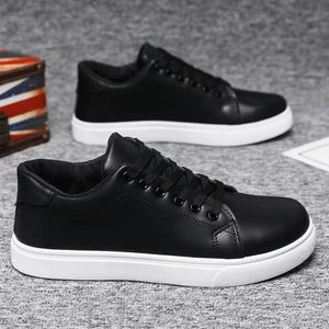 Zapatillas Deportivas Transpirables y Elegantes con Cordones, de Piel Sintética, de Caña Baja, Clásicas, Casuales y Formales para Hombre, Blancas - Product Image 3
