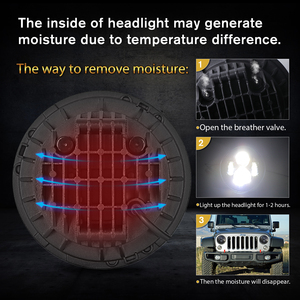 Phares LED DRL Halo 7 pouces en gros 60W 12V 12000LM 6000K H4 Universels avec contrôle par application pour Wrangler JK/JKU/TJ/LJ - Product Image 5