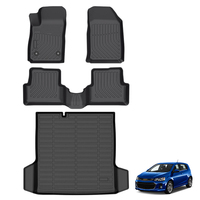 Haute qualité 3D TPE voiture tapis de sol revêtement de sol tapis de coffre pour Chevrolet Sonic 2012-2020 Cargo Liner voiture tapis tapis botte doublure