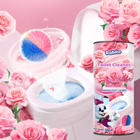 Nettoyant WC 2-en-1 parfum rose, désodorisant rapide et efficace, éliminateur de taches pour cuvettes de toilettes