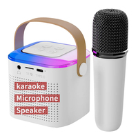 Sistema de Karaoke Y1 KTV para Fiestas en Casa, Altavoz Bluetooth, Compatible con Reproducción de Música desde Tarjetas USB y TF, Luz RGB Colorida, Micrófono Inalámbrico