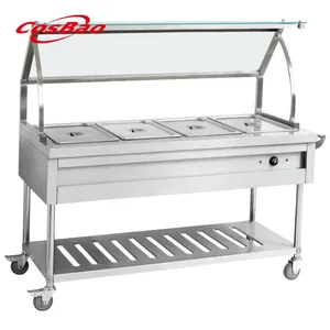 Thép không Gỉ Di Động Lắp Ráp Bain Marie Thực Phẩm Điện Ấm Hơn/Tự Chọn Thực Phẩm Ấm Hơn