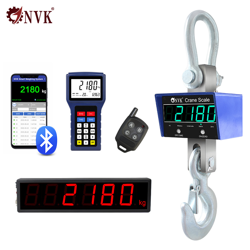Цифровые весы NVK, 3000 кг, 2 т, 10 тонн, подвесные весы для тяжелых условий эксплуатации 1000 кг, электронные беспроводные промышленные весы с крючком