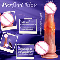 OEM Gros gode long de haute qualité Jouet sexuel pour adulte Gode réaliste chauffant 9 modes de vibration de poussée pour stimulateur clitoridien pour points G