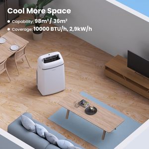 Aire Acondicionado Portátil Inteligente de 10000 BTU, Nuevo, de Plástico, para Hogar y Hotel, 3 en 1, con Funciones de Refrigeración Comfee10000 - Product Image 4