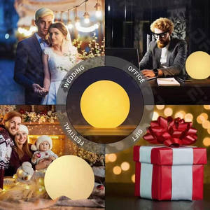 <span class=keywords><strong>Lampe</strong></span> de table <span class=keywords><strong>à</strong></span> LED en plastique de 6 pouces, lumière d'ambiance, rechargeable, IP65/IP68, décoration de chambre <span class=keywords><strong>à</strong></span> coucher, cadeau de Noël - Product Image 5