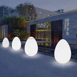 Landscape Lighting Outdoor Plastic PE White Big <strong>Egg</strong> Shaped Led <strong>Light</strong> Remote Control Rgb Color Changing Solar <strong>Egg</strong> <strong>Light</strong> - Product Image 6