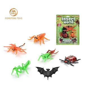 卸売4インチ科学実験室おもちゃ昆虫ビューアミニ動物リアルモデルプラスチック昆虫おもちゃ子供用