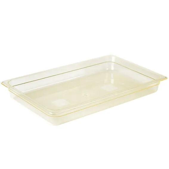 CAMBRO 12HP150 ร้านอาหารเชิงพาณิชย์ขนาดเต็มสีเหลืองอําพันทนความร้อนพลาสติกอาหาร PAN Gastronorm PAN GN 1/1 PAN