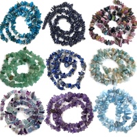 Perles Irrégulières en Éclats Libres, Gravier de Pierre Naturelle, Cristal de Quartz, Agate, Corail, Turquoise pour Fabrication de Bijoux Collier DIY