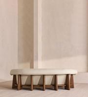FERLY Luxuriöses Modernes Sofa mit Weichem Stoffbezug und Massiven Eichenholzbeinen, Zeitgenössisches Wohnzimmer-Möbelset