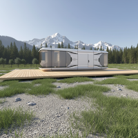 Futuristisches Modulares Vorgefertigtes Intelligentes Mobiles Kapselhaus Büro & Ferienhaus Container-Haus Komplett Möbliert